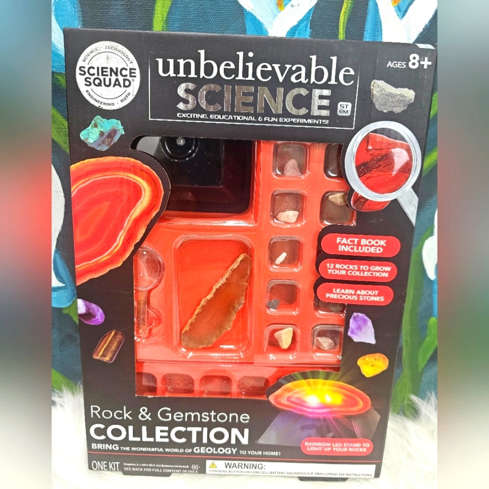 Science Squad Unbelievable Science Rock & Gemstone Collection STEM Red